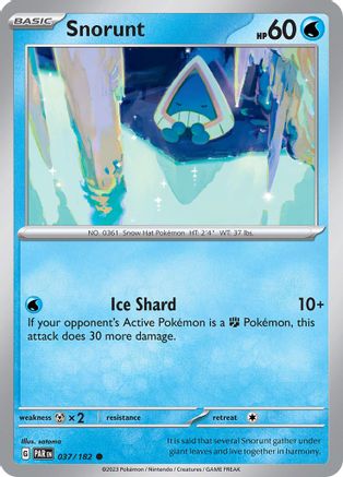 Snorunt 37 - SV04 Paradox Rift Reverse Holofoil