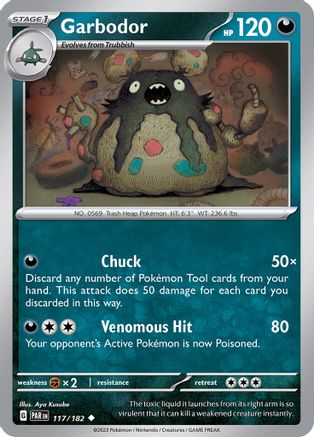 Garbodor 117 - SV04 Paradox Rift Reverse Holofoil
