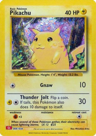 Pikachu 8 - Trading Card Game Classic Holofoil