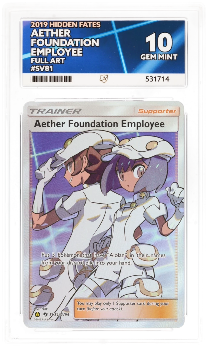 Aether Foundation Employee SV81 - Ace 10 - Hidden Fates
