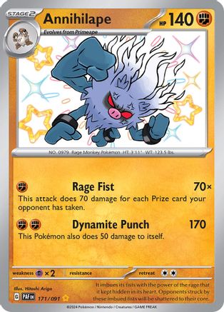 Annihilape - 171/091 171 - SV Paldean Fates Holofoil