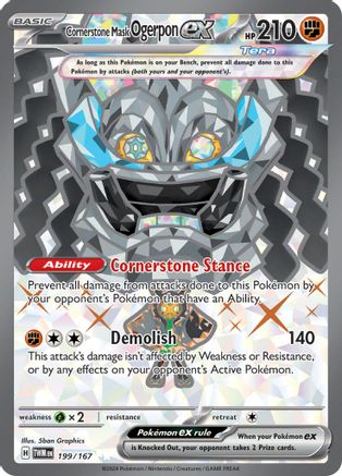 Cornerstone Mask Ogerpon ex - 199/167 199 - SV06 Twilight Masquerade Holofoil