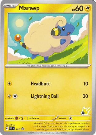 Mareep - Pikachu 41 107 - Battle Academy 2024