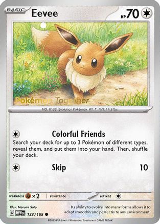 pokemon together cards Eevee - 133/165 (Pokemon Together) 133