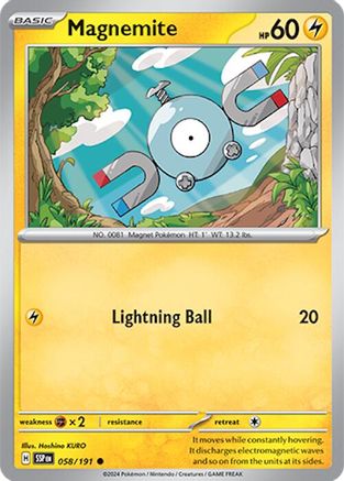 Magnemite 58 - SV08 Surging Sparks Reverse Holofoil
