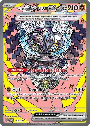 Cornerstone Mask Ogerpon ex - 160/131 - SV Prismatic Evolutions Holofoil