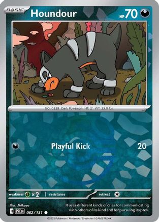 Houndour 062/131 (Master Ball Pattern) - SV Prismatic Evolutions Holofoil