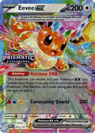 Eevee ex - 075/131 (Prismatic Evolutions Stamp) 75 - Miscellaneous Cards & Products Holofoil
