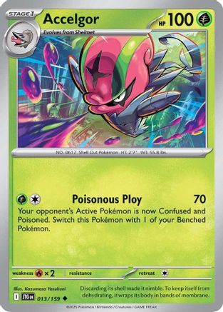 Accelgor 13 - SV09 Journey Together Reverse Holofoil