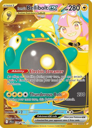 Iono's Bellibolt ex - 188/159 188 - SV09 Journey Together Holofoil