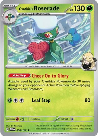 Cynthia's Roserade 8 - SV10 Destined Rivals