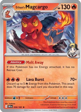 Ethan's Magcargo 36 - SV10 Destined Rivals Holofoil