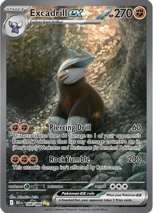 Excadrill ex - 168/086 168 - SV Black Bolt Holofoil
