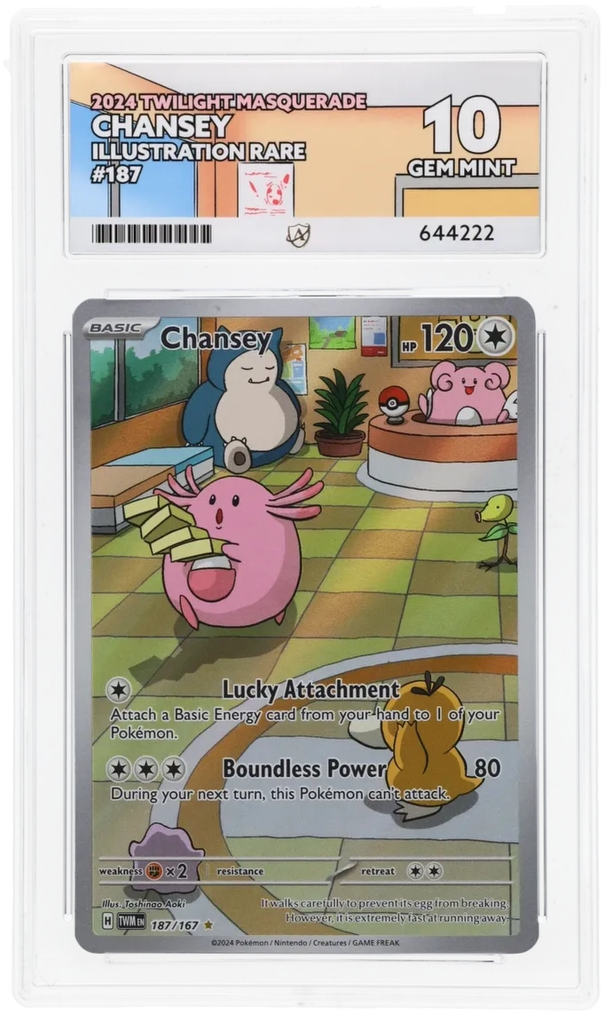 064 167 pokemon card ACE 10 - Chansey - 187/167 - Twilight Masquerade