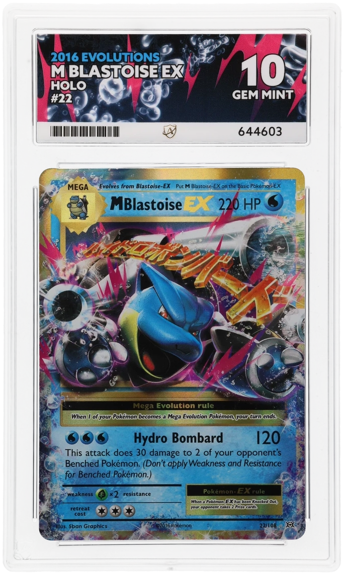 pokemon m mega-blastoise-ex 22 108 xy evolutions holo rare card ACE 10 - M Blastoise EX - 22/108 - Evolutions