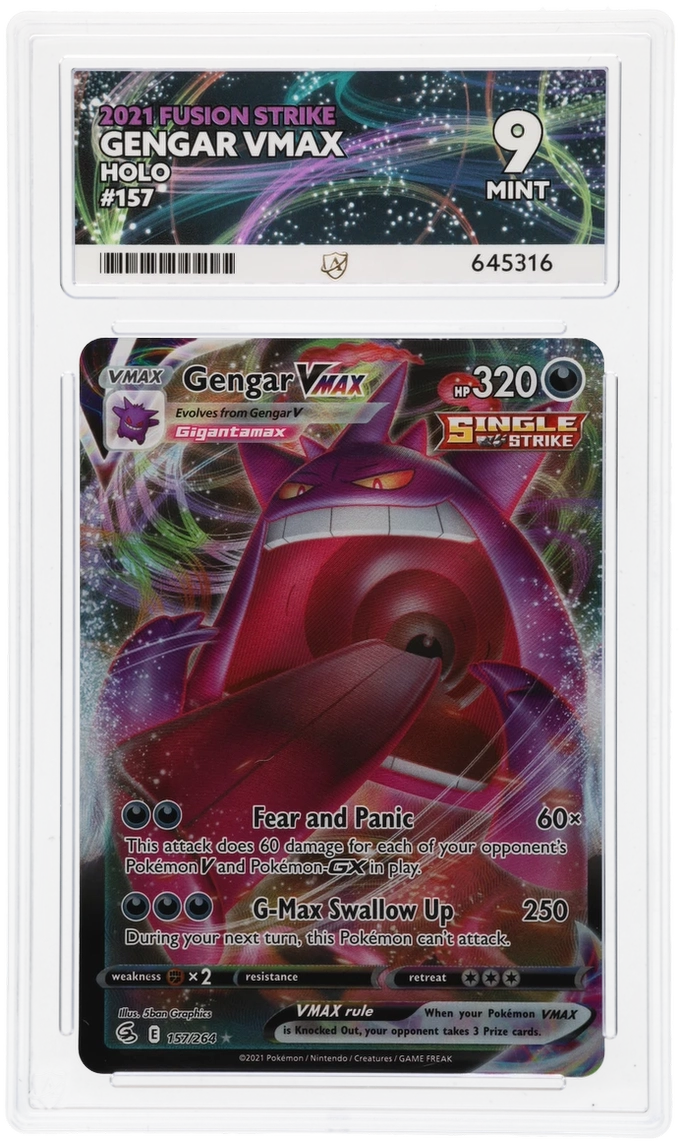 pokemon cards vmax gengar ACE 9 - Gengar VMAX - 157/264 - Fusion Strike