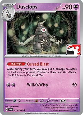 Dusclops - 019/064 19 - Prize Pack Series Cards