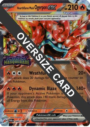 Hearthflame Mask Ogerpon ex (Twilight Masquerade Stamp) 40 - Jumbo Cards Holofoil