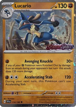 Lucario (Scarlet & Violet Stamp) 114 - Miscellaneous Cards & Products Holofoil