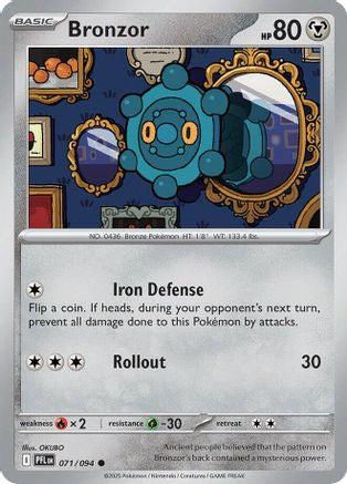 Bronzor 71 - ME02 Phantasmal Flames Reverse Holofoil