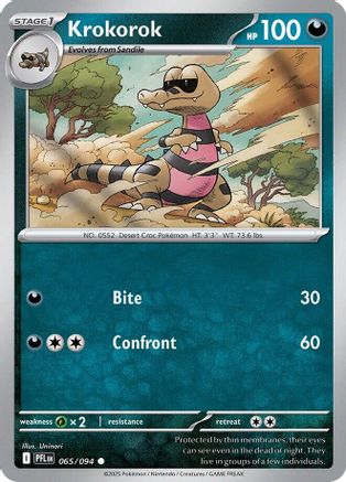 Krokorok 65 - ME02 Phantasmal Flames Reverse Holofoil