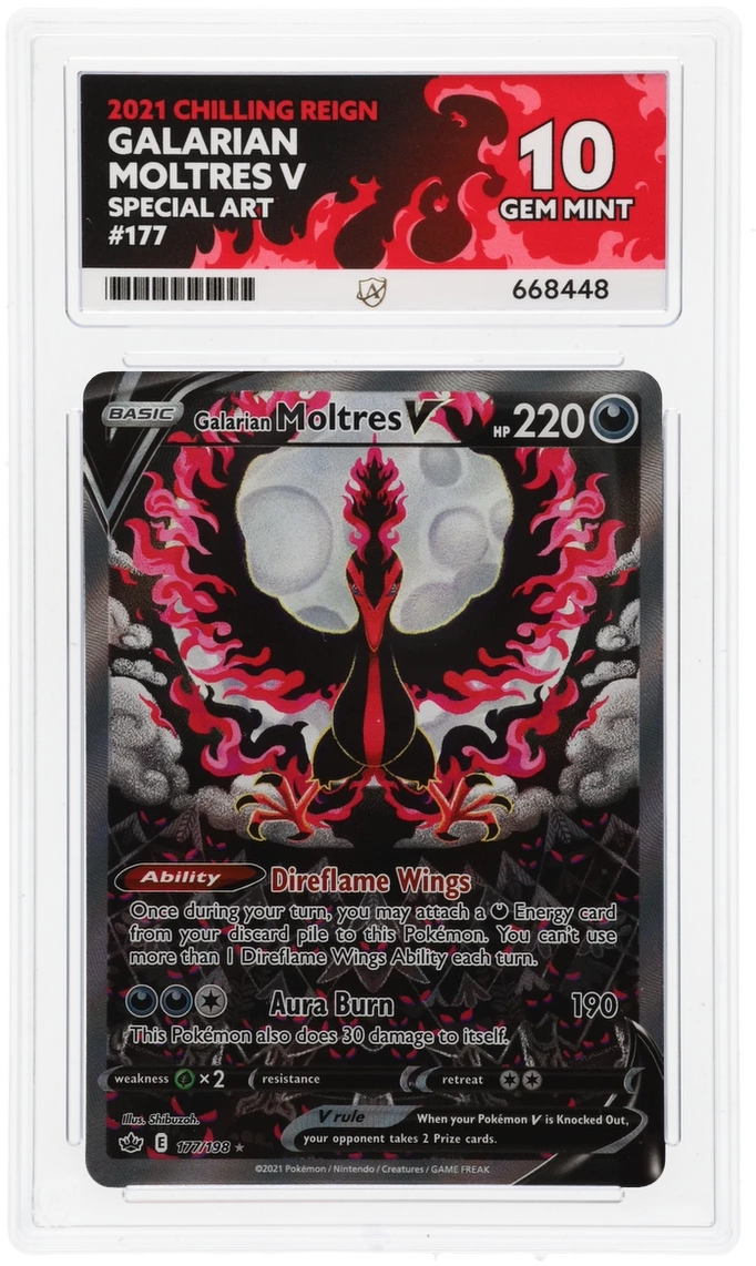 ACE 10 - Galarian Moltres V - 177/198 - Chilling Reign - Pokemon