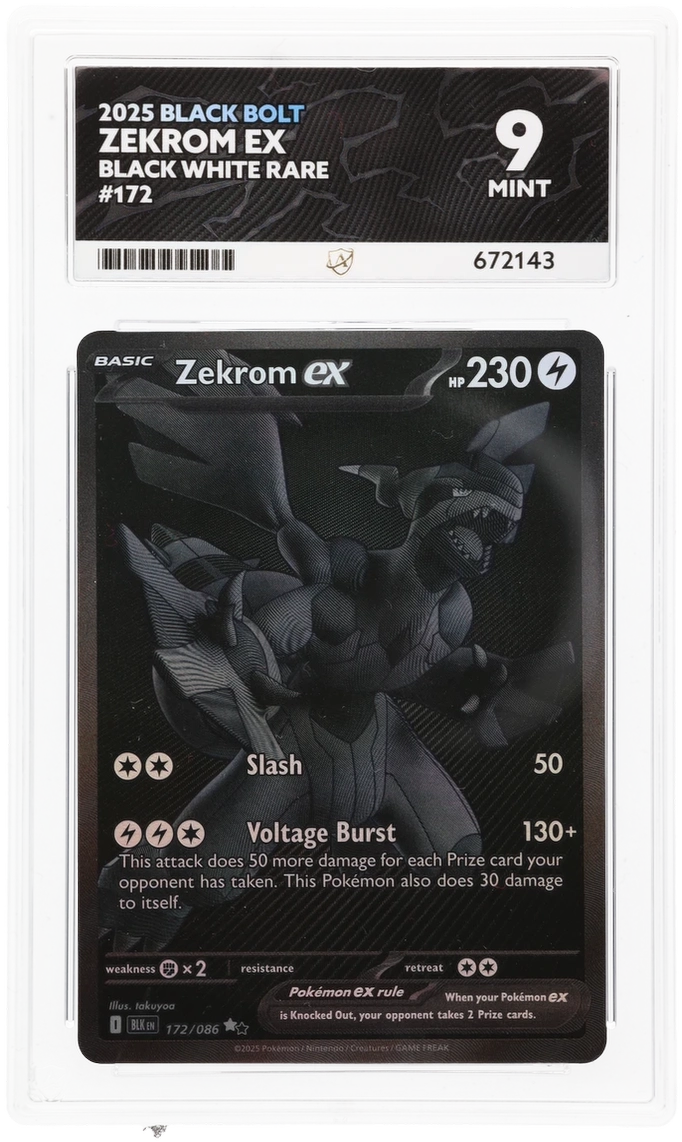 rare pokemon cards in black and white ACE 9 - Zekrom ex - 172/086 - Black Bolt