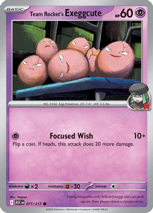 Team Rocket's exeggcute 77 - ME Ascended Heroes Reverse Holofoil