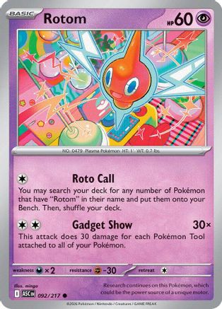 Rotom 92 - ME Ascended Heroes Reverse Holofoil