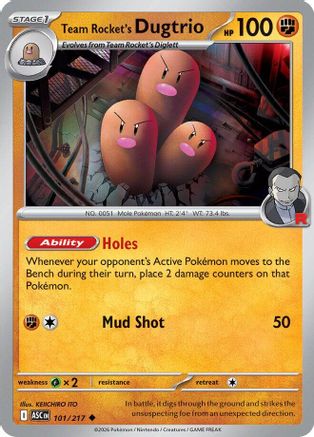 Team Rocket's Dugtrio - 101/217 101 - ME Ascended Heroes