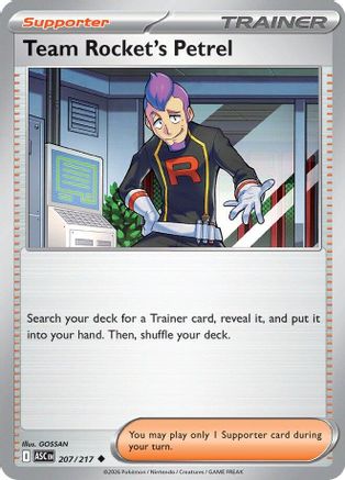 Team Rocket's Petrel 207 - ME Ascended Heroes Reverse Holofoil