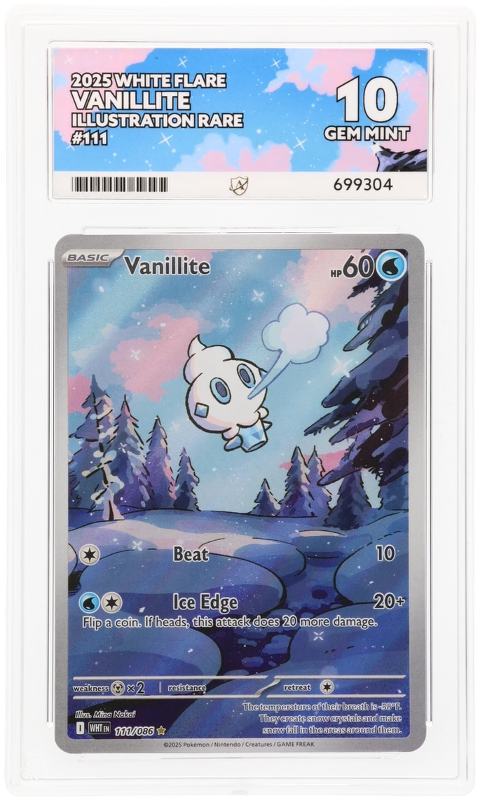 ACE 10 - Vanillite - 111/086 - White Flare - Pokemon