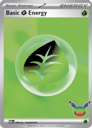 Basic Grass Energy - 009 (30th Celebration) 9 - MEE Mega Evolution Energies Holofoil