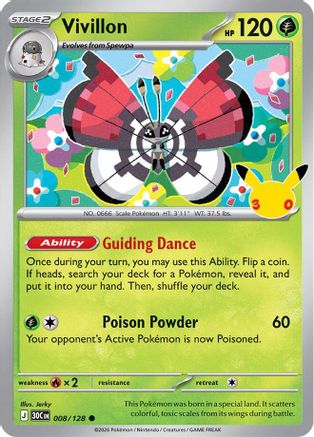 Vivillon 8 - ME 30th Celebration Holofoil