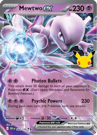 Mewtwo ex - 064/128 64 - ME 30th Celebration Holofoil