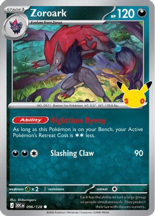 Zoroark 96 - ME 30th Celebration Holofoil
