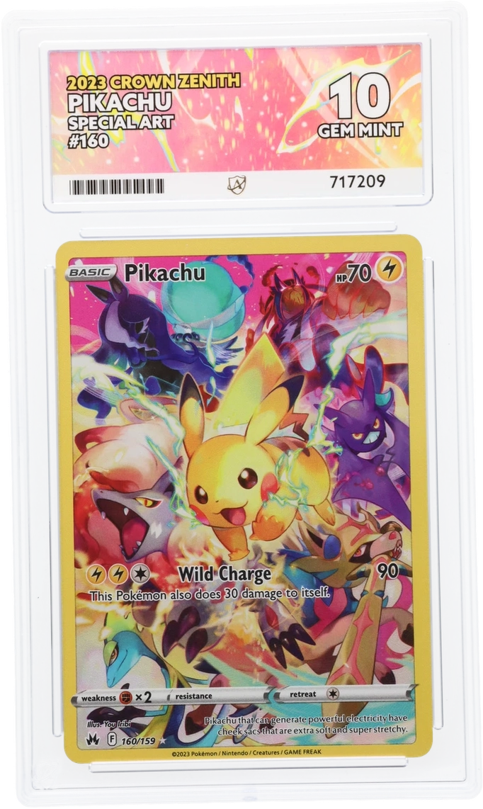 pokemon crown zenith pikachu card ACE 10 - Pikachu - 160/159 - Crown Zenith