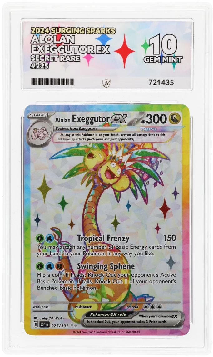 ACE 10 - Alolan Exeggutor ex - 225/191 - Surging Sparks - Pokemon