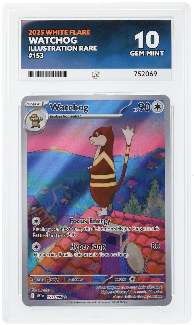 ACE 10 - Watchog - 153/086 - White Flare - Pokemon