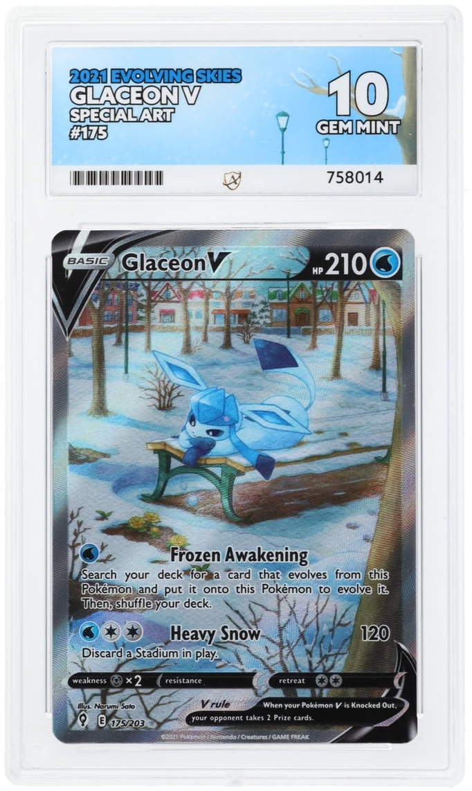 ACE 10 - Glaceon V - 175/203- 2021 Evolving Skies - Pokemon