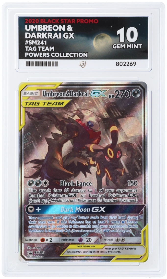 Umbreon & Darkrai GX SM241 - Ace 10 - 2020 Tag Team Powers