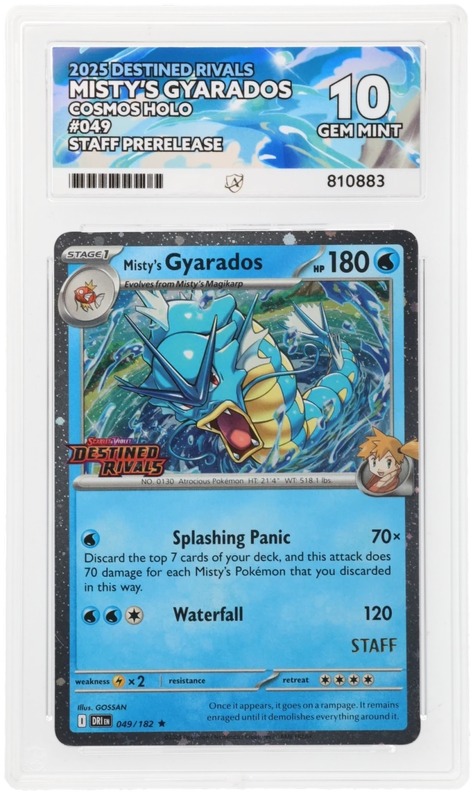 ACE 10 - Misty's Gyarados - 049/182 - Destined Rivals - Pokemon - Staff Prerelease PokeRand ACE 10 - Misty's Gyarados - 049/182 - Destined Rivals - Pokemon - Staff Prerelease PokeRand