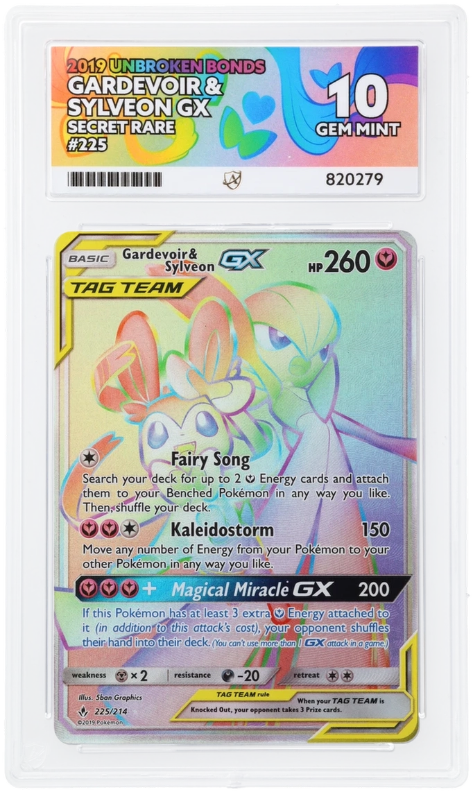 ACE 10 - Gardevoir & Sylveon GX - 225/214 - Unbroken Bonds - Pokemon
