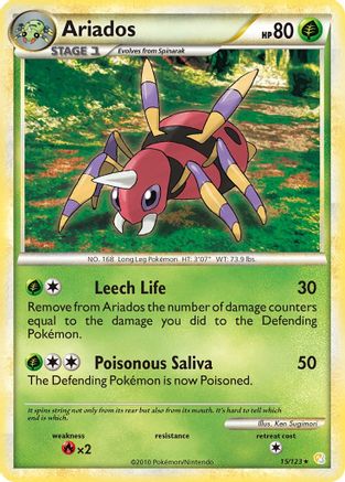 Ariados 15/123 - HeartGold SoulSilver Reverse Holofoil