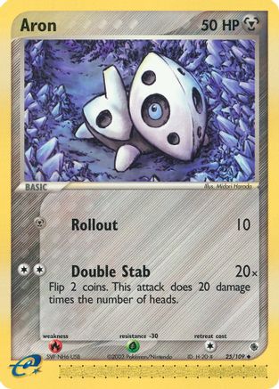 Aron - 25/109 25/109 - Ruby and Sapphire Reverse Holofoil