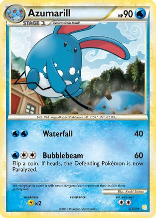 Azumarill 2/123 - HeartGold SoulSilver Reverse Holofoil