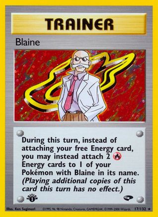 Blaine (17) 17/132 - Gym Challenge Unlimited Holofoil
