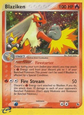 Blaziken - 3/109 3/109 - Ruby and Sapphire Holofoil