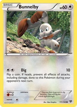 Bunnelby 111/146 - XY Base Set Reverse Holofoil