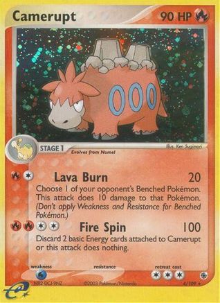 Camerupt 4/109 - Ruby and Sapphire Holofoil